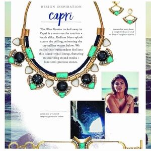 Chloe + Isabel Capri Gold and Green Statement Necklace
B1